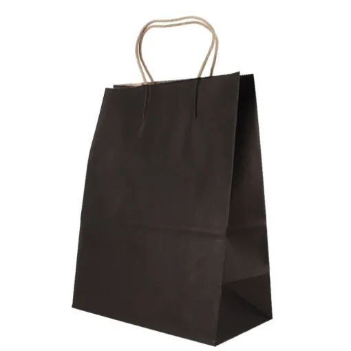 Sac en papier noir - 25x12x33 cm