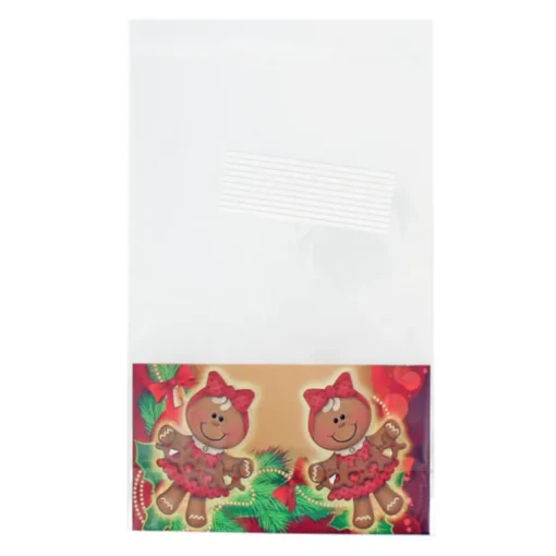 Sachets bonbons Fillettes + liens 18 x 30 cm (x10)