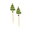 Sapin de Noël décoré sur pique (x50)