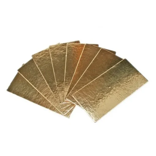 Semelles à bûche or 29 x 10 cm (x5)