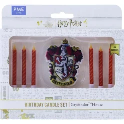 Set de 7 bougies d'anniversaire Gryffondor Harry Potter
