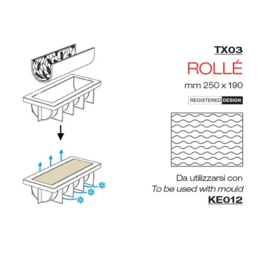 Tapis silicone texturé Rollé