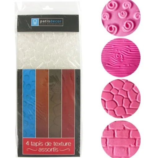 Tapis texture assortis (x4)