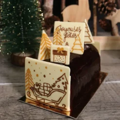 Transfert chocolat thème Noël moderne