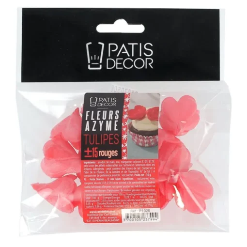 Tulipe rouge en azyme (x15)